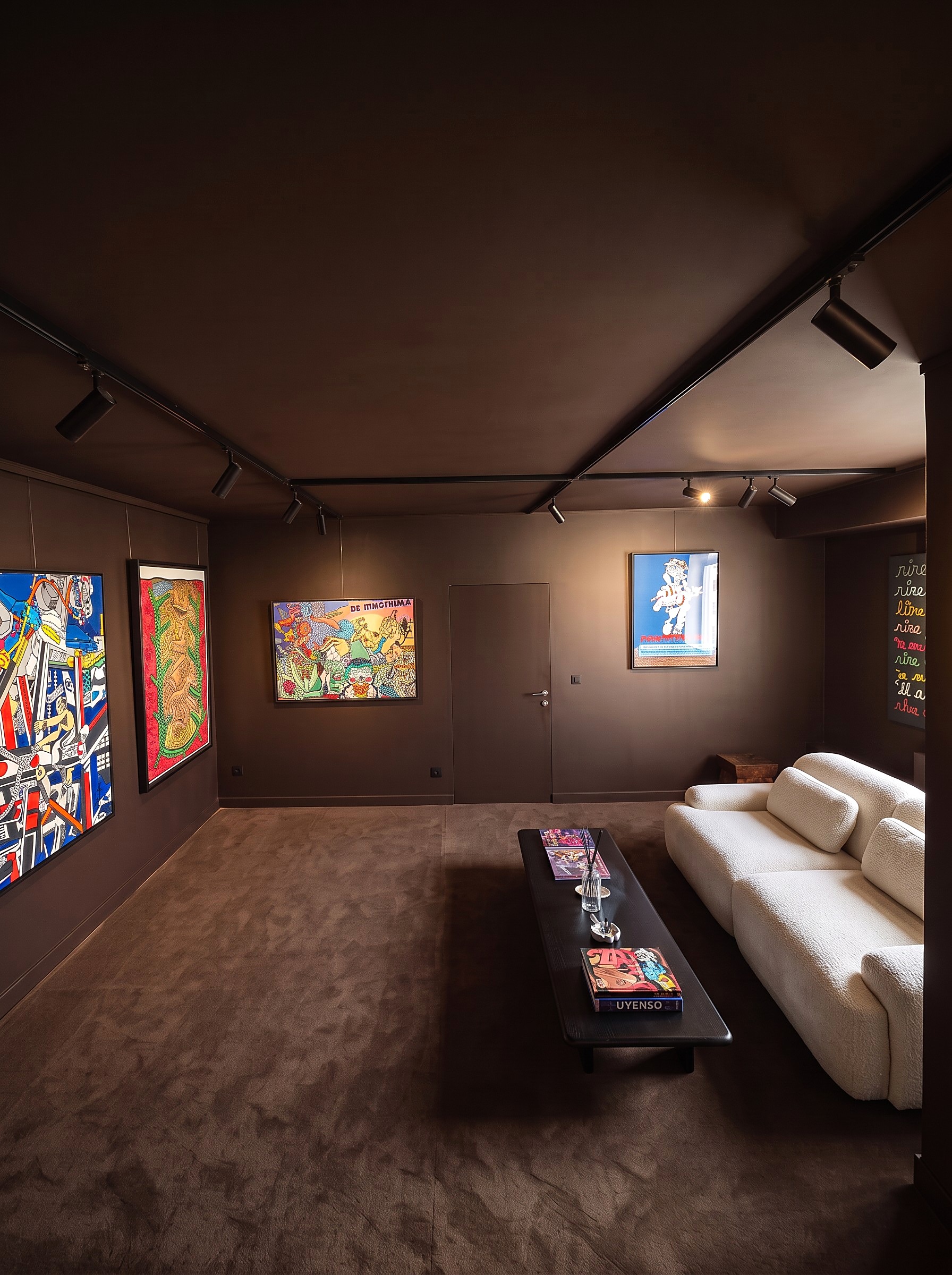 The lower-level gallery